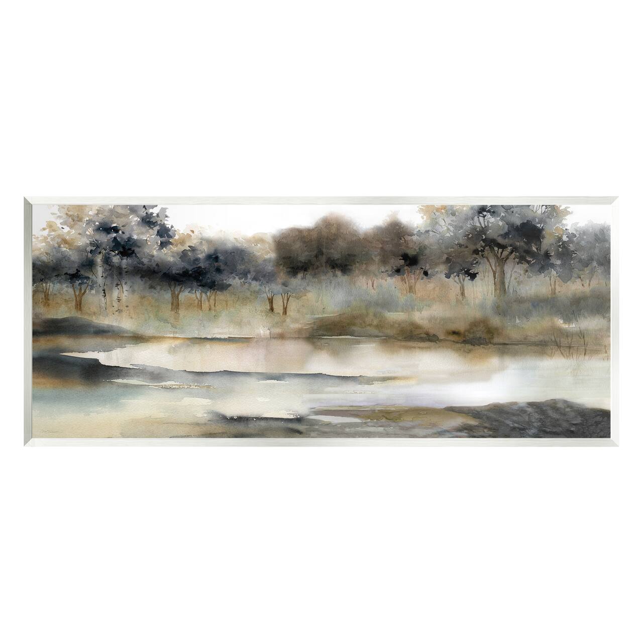 Stupell Industries Trees By Lakeside Landscape Wall Plaque Art